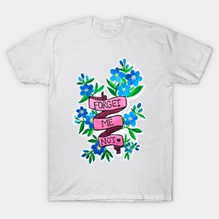 Forget me not blue flowers T-Shirt